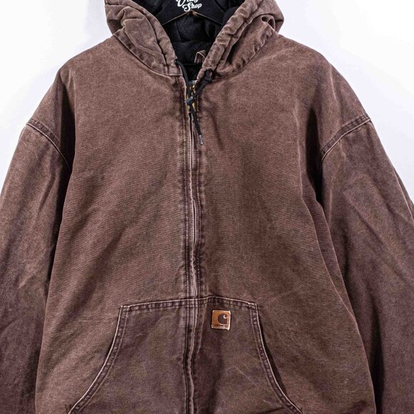 Carhartt J130 Hooded Work Jacket 4XLT Grunge Streetwear Skate Workwear Distress - Picture 3 of 7